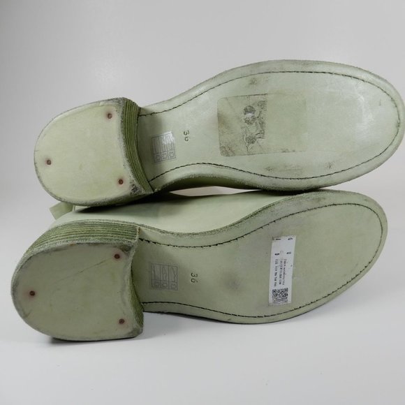 GUIDI Front Zip Ankle BOOTS Size 36 5.5 6 Light Green Horse Leather NEW $1560 - Picture 15 of 16